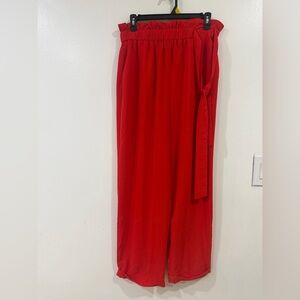 Jealous Tomato Red Wide Leg Pants